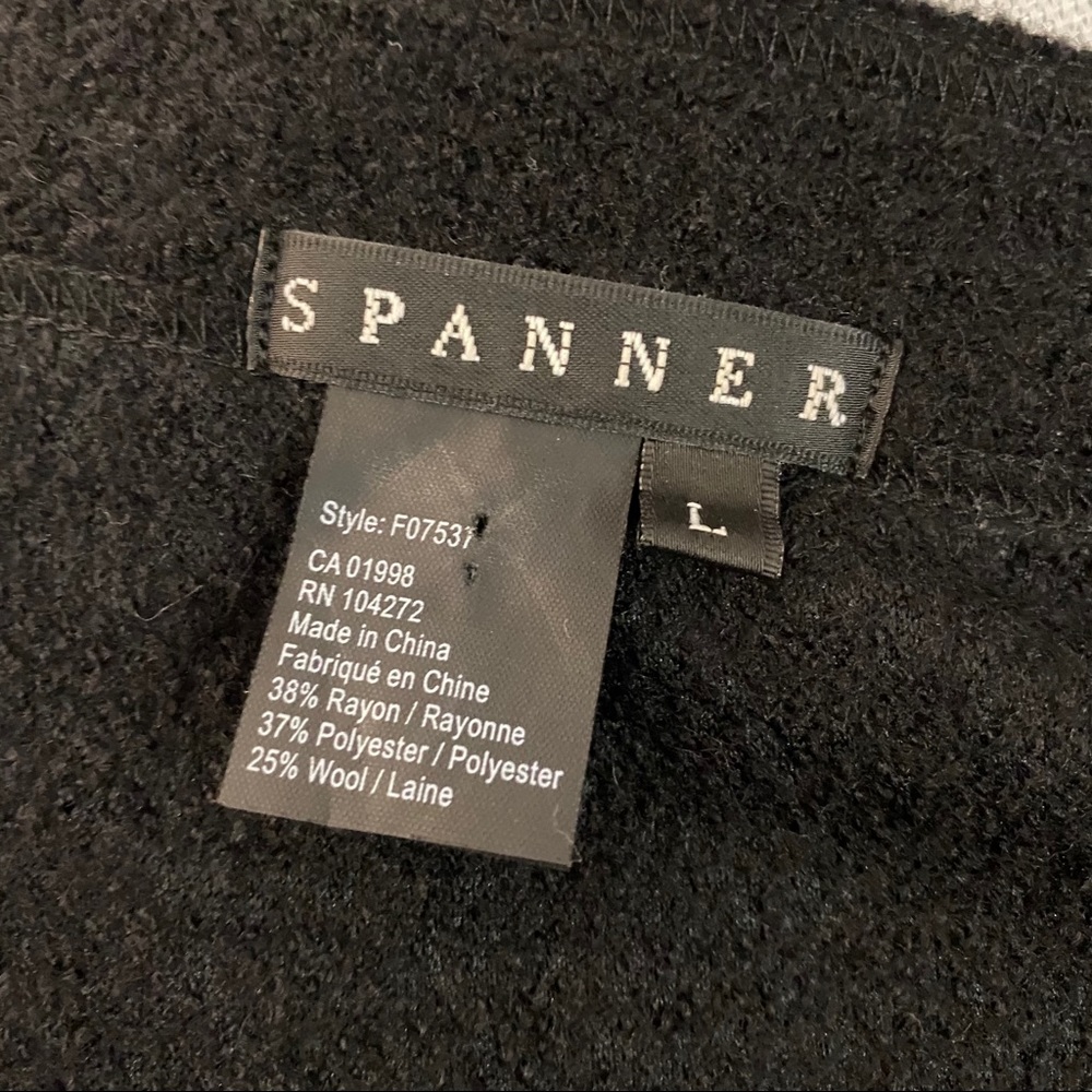 Black Wool Round Collar Button Down Blazer Jacket - image 8